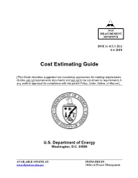Cost Estimating Guide