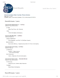 Event Results Log Out: Ellyses Kuan (Admin)