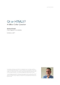 Qt Or HTML5? a Million Dollar Question