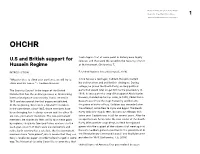 1 US and British Support for Hussein Regime