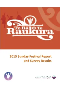 2015 Sunday Festival Report and Survey Results