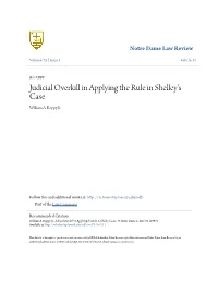 Judicial Overkill in Applying the Rule in Shelley's Case William A
