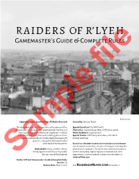 Visitraidersofrlyeh.Com for Updates!