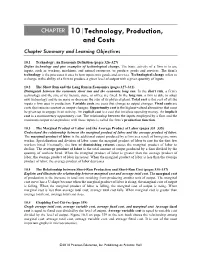 CHAPTER 10|Technology, Production, and Costs