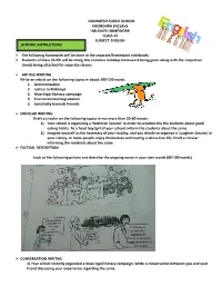 Dashmesh Public School Vasindhra Enclave Holidays Homework Class-Vi Subject-English General Instructions