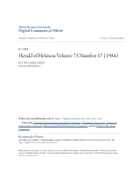 Herald of Holiness Volume 73 Number 17 (1984) W