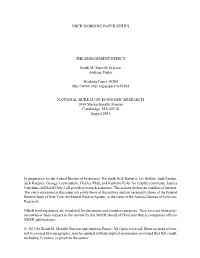 NBER WORKING PAPER SERIES the ENDOWMENT EFFECT Keith M. Marzilli Ericson