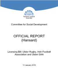 OFFICIAL REPORT (Hansard)