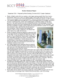 Prepared by Mark Bowling, Chairman BCCT Eastern Seaboard