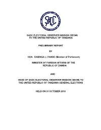 SEAC-Republic of Tanzania Preliminary Report 2010.Pdf
