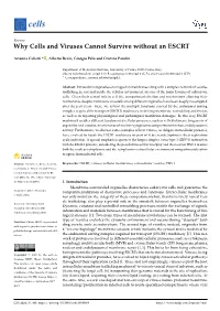 Why Cells and Viruses Cannot Survive Without an ESCRT