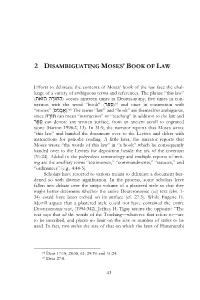 2 Disambiguating Moses' Book Of