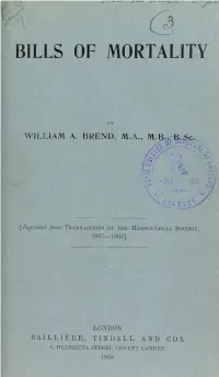 Bills of Mortality