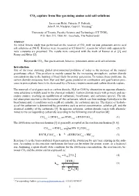 CO2 Capture from Flue Gas Using Amino Acid Salt Solutions