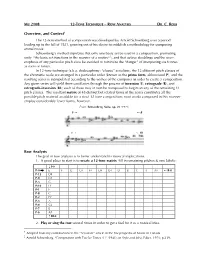 12-Tone Technique – Row Analysis Dr