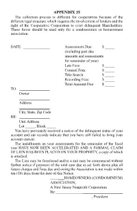 35. Notice of Acceleration of Assessment and Filing of Lien; Claim of Lien