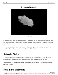 Asteroid Strike! Near-Earth Asteroids