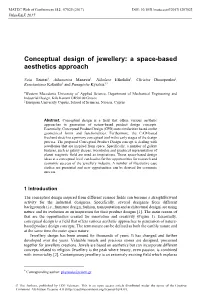 Conceptual Design of Jewellery: a Space-Based Aesthetics Approach