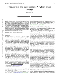 Frequentism and Bayesianism: a Python-Driven Primer
