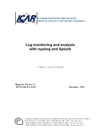 Log Monitoring and Analysis with Rsyslog and Splunk