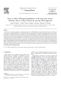 Managing Populations of the Large Pine Weevil, Hylobius Abietis, Using a Bottom–Up and Top–Down Approach Aoife B