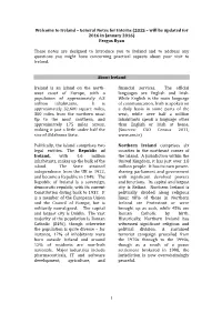 Negotiating Ireland – Some Notes for Interns