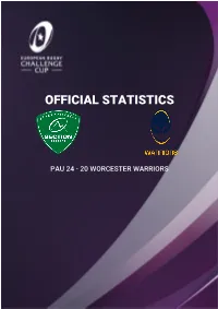 Official Match Statistics