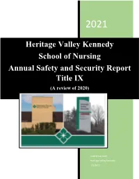 Title IX Safety and Security Report