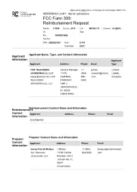 TV Broadcaster Relocation Fund Reimbursement Application