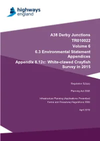 White-Clawed Crayfish Survey in 2015