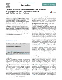 Catalytic Strategies of the Non-Heme Iron Dependent Oxygenases And