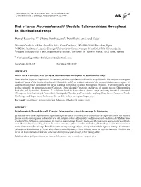 Diet of Larval Pleurodeles Waltl (Urodela: Salamandridae) Throughout Its Distributional Range