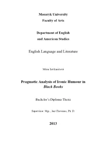 English Language and Literature Pragmatic Analysis of Ironic