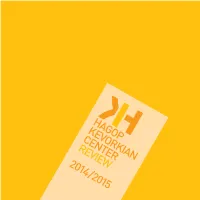 Hagop Kevorkian Center 2014/2015 Review