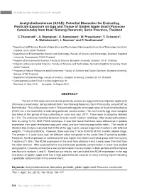 Potential Biomarker for Evaluating Pesticide Exposure On