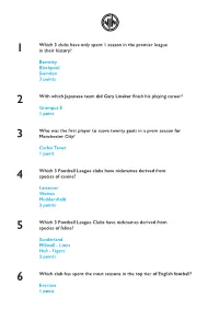 Quiz Answers