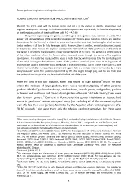 Roman Gardens, Imagination, and Cognitive Structure1