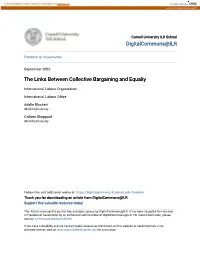 The Links Between Collective Bargaining and Equaliy