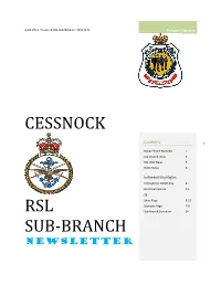 Cessnock RSL Sub-Branch | 49914141 Volume 1 Issue 4