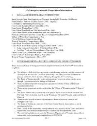 (G) Intergovernmental Cooperation Information