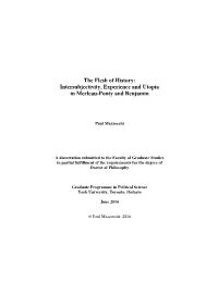 Intersubjectivity, Experience and Utopia in Merleau-Ponty and Benjamin