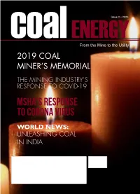 MSHA's Response to Corona Virus