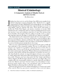 Musical Criminology: a Comparative Analysis of Jihadist Nasheeds And