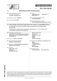 Naphthalene Isoxazoline Compounds for Control of Invertebrate Pests