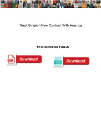 Newt Gingrich New Contract with America