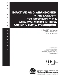 OFR 2003-19, Inactive and Abandoned Mine Lands—Red