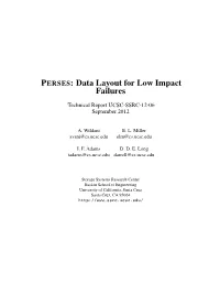PERSES: Data Layout for Low Impact Failures