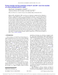 Proton Transfer and the Mobilities of the H and OH Ions from Studies of A