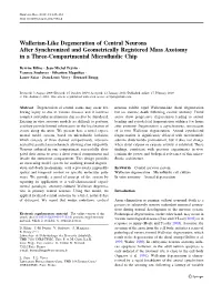 Wallerian-Like Degeneration of Central Neurons After Synchronized and Geometrically Registered Mass Axotomy in a Three-Compartmental Microﬂuidic Chip