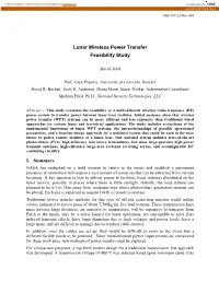 Wireless Power Transmission System Design Study